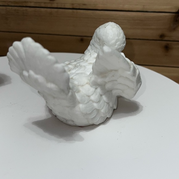 Vintage Hand Carved Ceramic Alabaster Doves - Picture 13 of 15